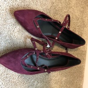 Rebecca Minkoff suede stud embellished flats